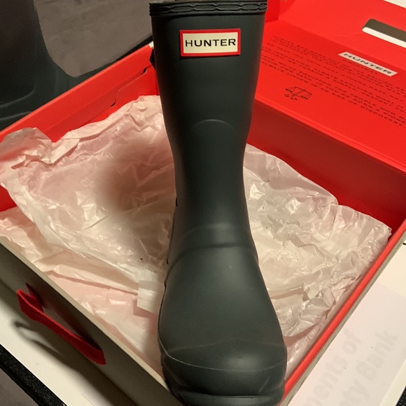 Hunter Women’s original back adj short boots Size 7 color Firth/Atlantis - Picture 8 of 15